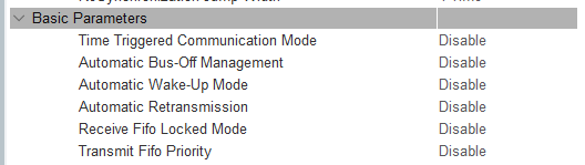 Figure 10. Basic CAN parameters setting