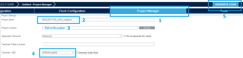 Figure 17. Project code generation