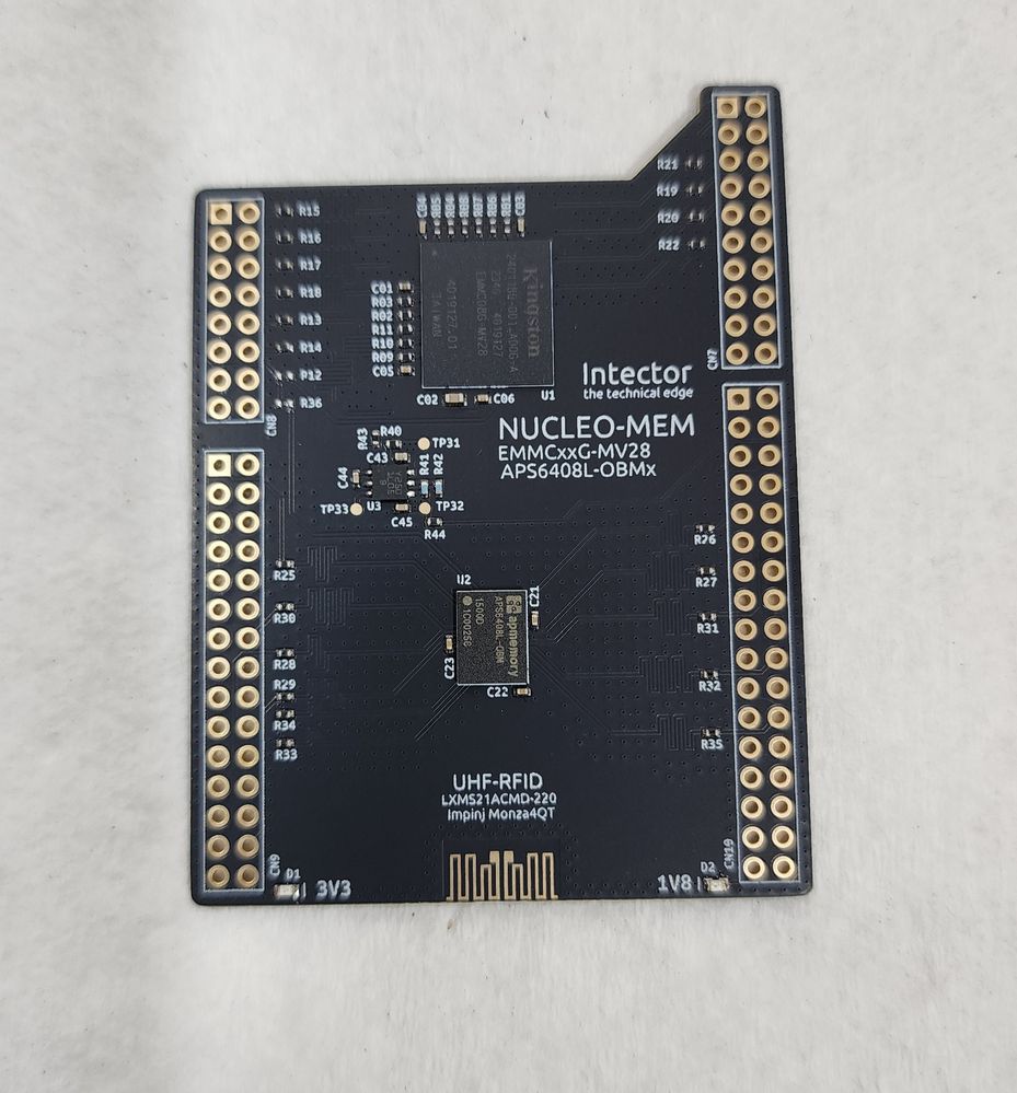 NUCLEO-EXT with eMMC + OctoSPI PSRAM after reflow