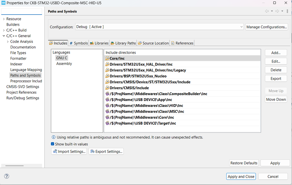 Build configuration