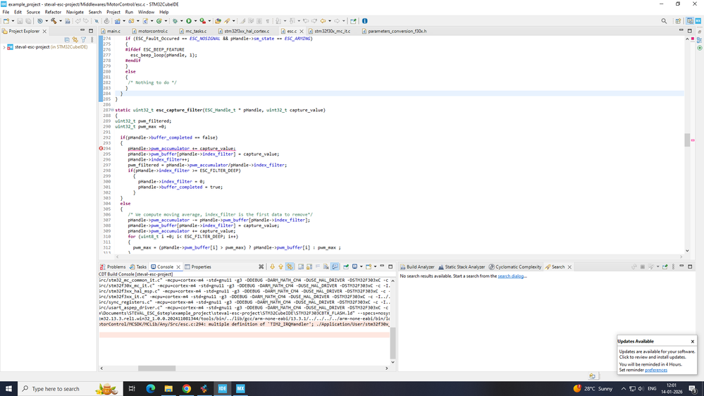 multiple definition of `TIM2_IRQHandler'