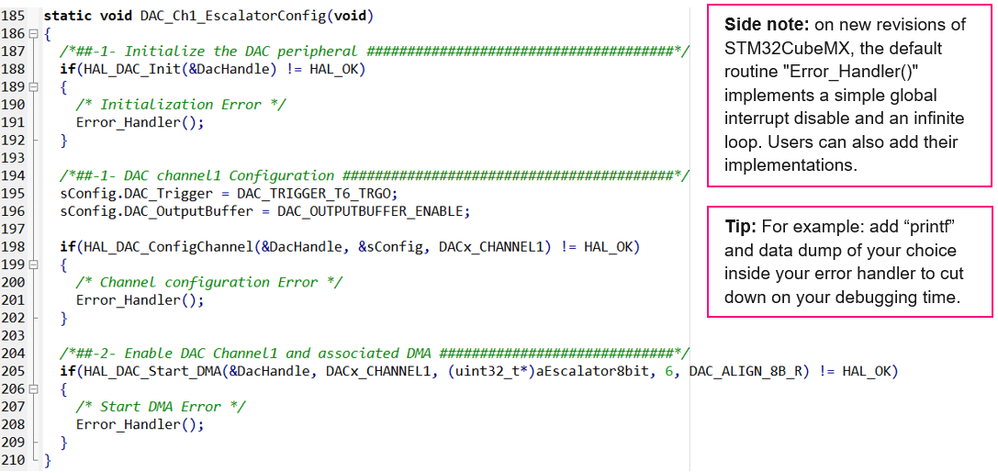 Figure 4:&nbsp;Original source code without the ioc: code for the DAC_Ch1_EscalatorConfig function.