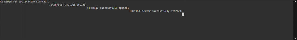 Figure 29 – Application console output