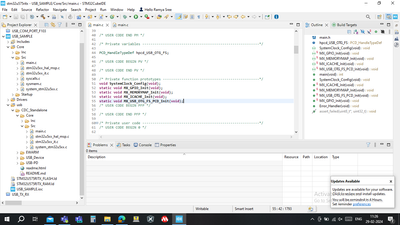 i have 2 main.c files if i add the whole CDC standalone file system